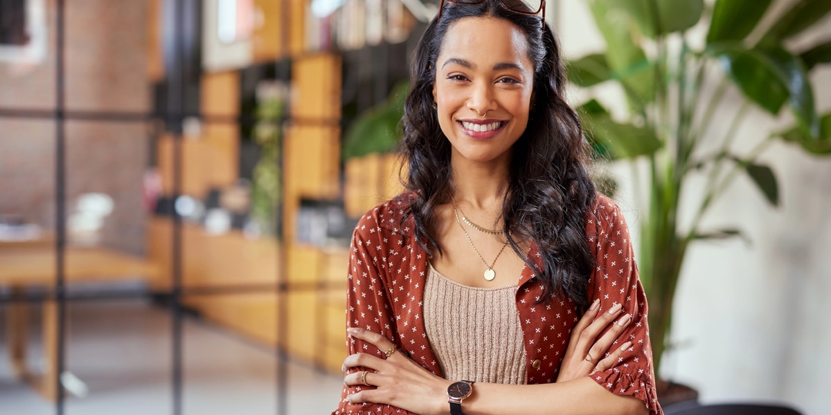 woman smiling