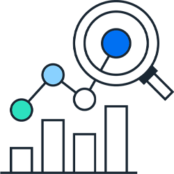 Inspecting data pictogram