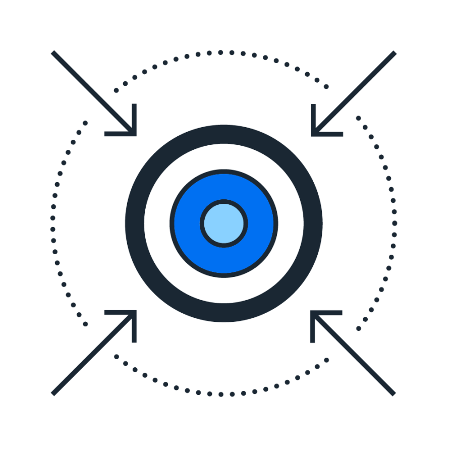 arrows pointing in