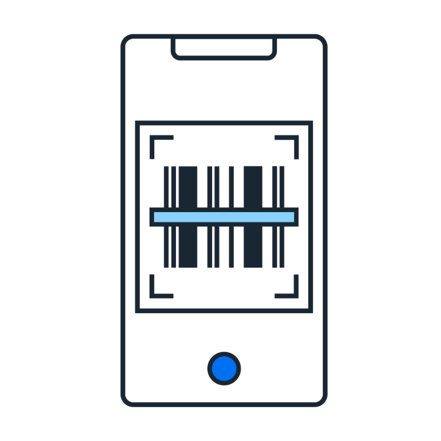 phone scanning a receipt
