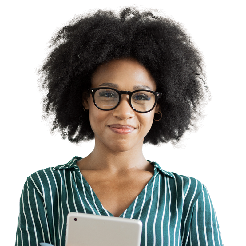 woman smiling
